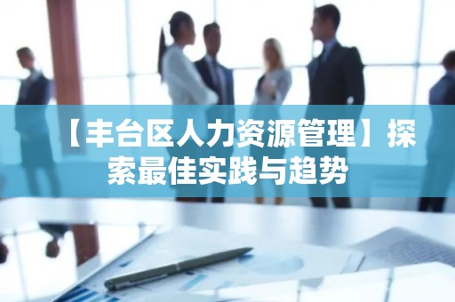 【丰台区人力资源管理】探索最佳实践与趋势
