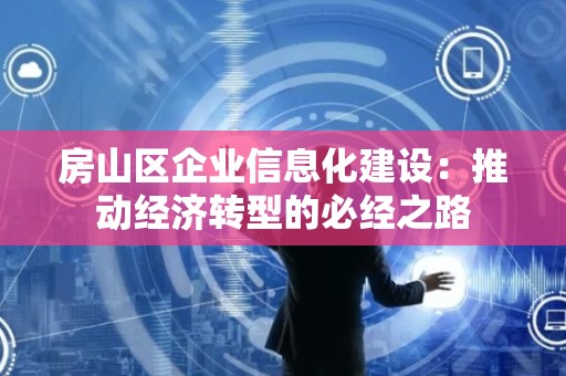 房山区企业信息化建设：推动经济转型的必经之路