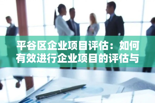 平谷区企业项目评估：如何有效进行企业项目的评估与管理