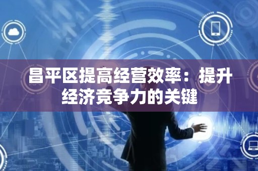 昌平区提高经营效率：提升经济竞争力的关键
