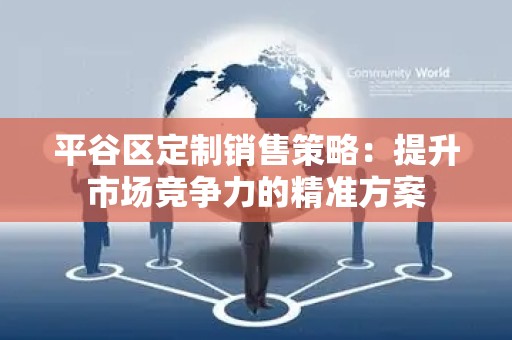平谷区定制销售策略：提升市场竞争力的精准方案