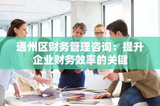 通州区财务管理咨询：提升企业财务效率的关键
