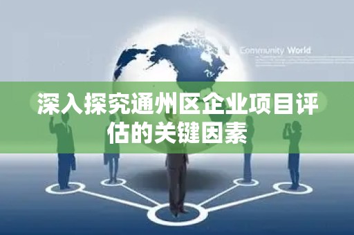 深入探究通州区企业项目评估的关键因素