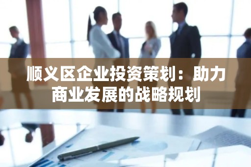 顺义区企业投资策划：助力商业发展的战略规划