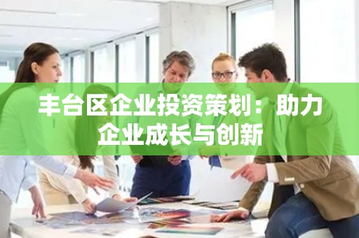 丰台区企业投资策划：助力企业成长与创新