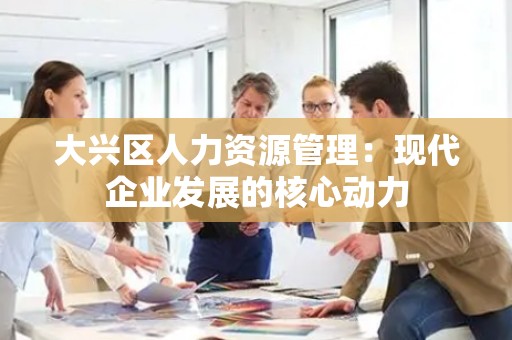 大兴区人力资源管理：现代企业发展的核心动力